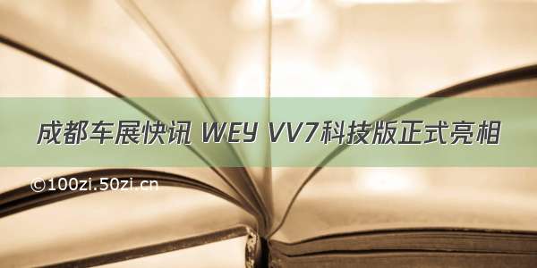 成都车展快讯 WEY VV7科技版正式亮相