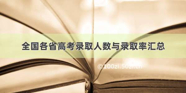 全国各省高考录取人数与录取率汇总