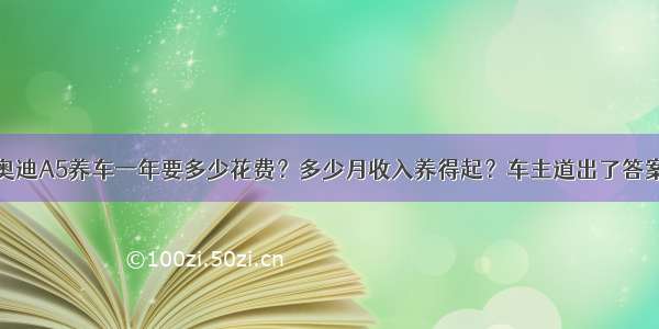 奥迪A5养车一年要多少花费？多少月收入养得起？车主道出了答案