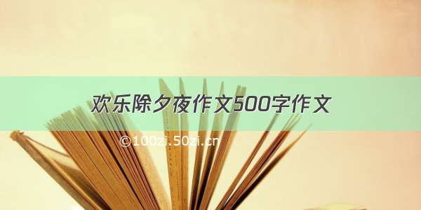 欢乐除夕夜作文500字作文