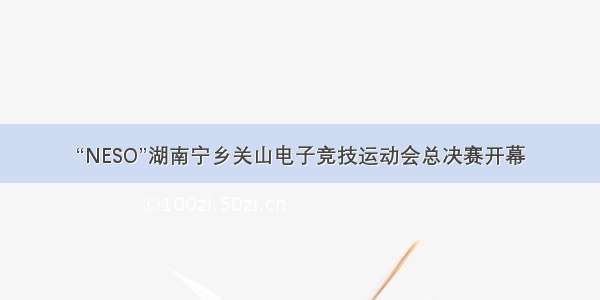 “NESO”湖南宁乡关山电子竞技运动会总决赛开幕
