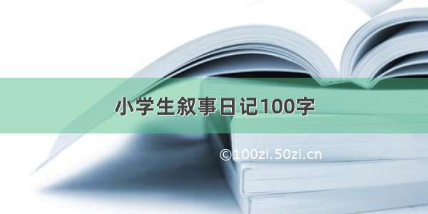 小学生叙事日记100字