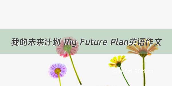 我的未来计划 My Future Plan英语作文