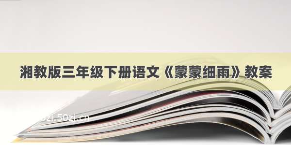 湘教版三年级下册语文《蒙蒙细雨》教案