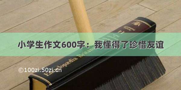 小学生作文600字：我懂得了珍惜友谊