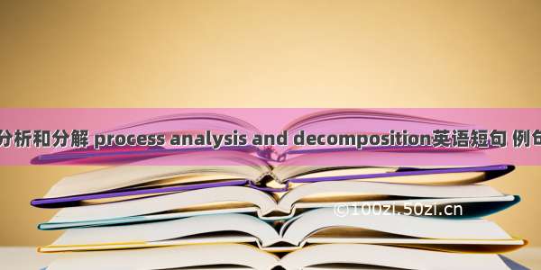 过程分析和分解 process analysis and decomposition英语短句 例句大全