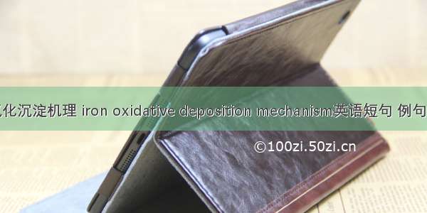 铁氧化沉淀机理 iron oxidative deposition mechanism英语短句 例句大全