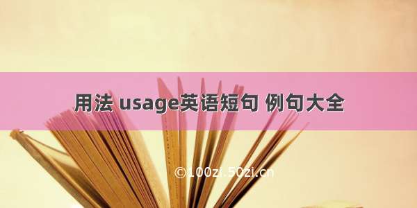 用法 usage英语短句 例句大全