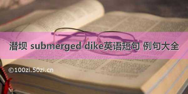 潜坝 submerged dike英语短句 例句大全