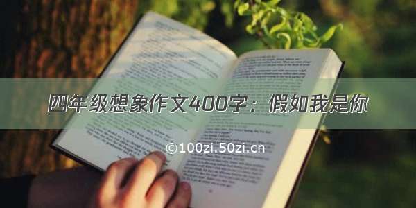 四年级想象作文400字：假如我是你