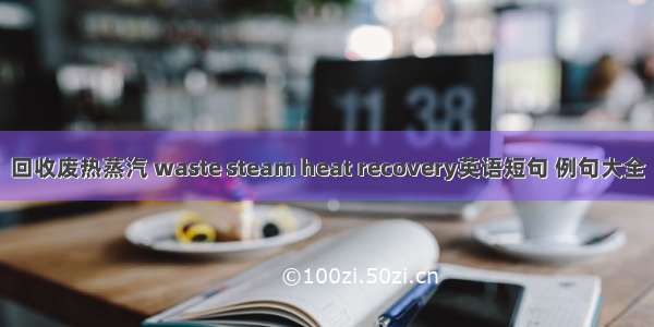 回收废热蒸汽 waste steam heat recovery英语短句 例句大全