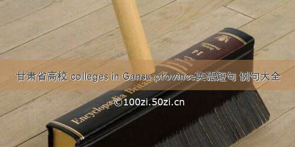 甘肃省高校 colleges in Gansu province英语短句 例句大全
