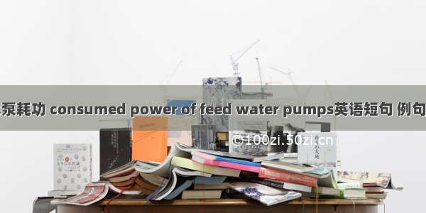 给水泵耗功 consumed power of feed water pumps英语短句 例句大全