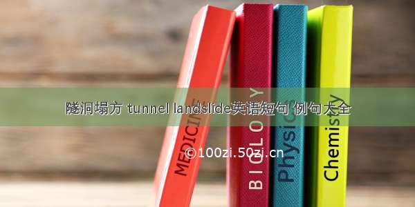 隧洞塌方 tunnel landslide英语短句 例句大全