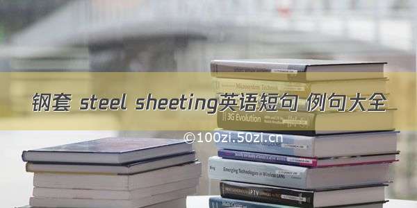 钢套 steel sheeting英语短句 例句大全