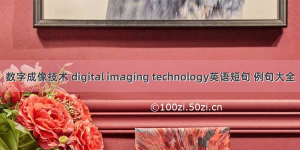 数字成像技术 digital imaging technology英语短句 例句大全