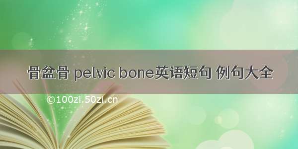 骨盆骨 pelvic bone英语短句 例句大全