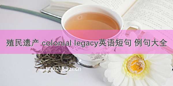 殖民遗产 colonial legacy英语短句 例句大全