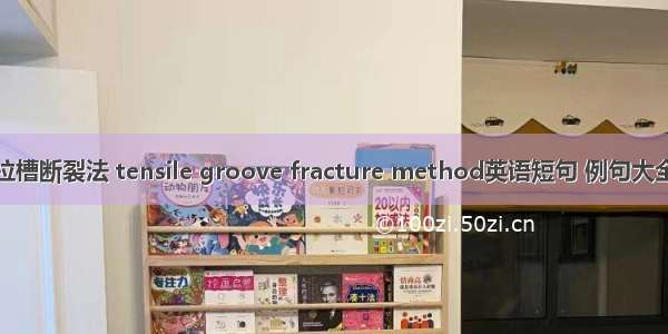 拉槽断裂法 tensile groove fracture method英语短句 例句大全