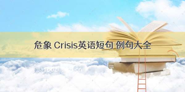 危象 Crisis英语短句 例句大全