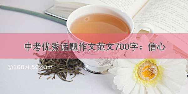 中考优秀话题作文范文700字：信心