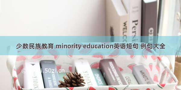 少数民族教育 minority education英语短句 例句大全