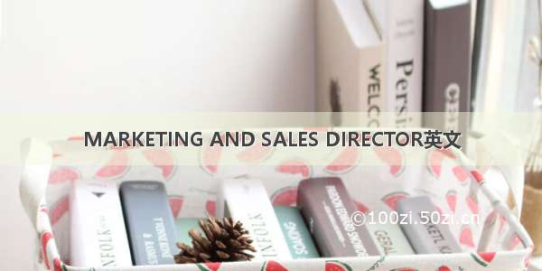 MARKETING AND SALES DIRECTOR英文