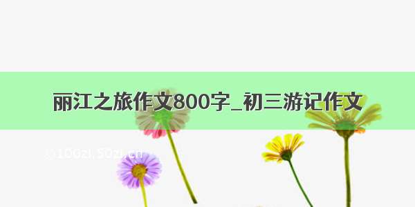 丽江之旅作文800字_初三游记作文