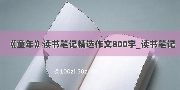 《童年》读书笔记精选作文800字_读书笔记