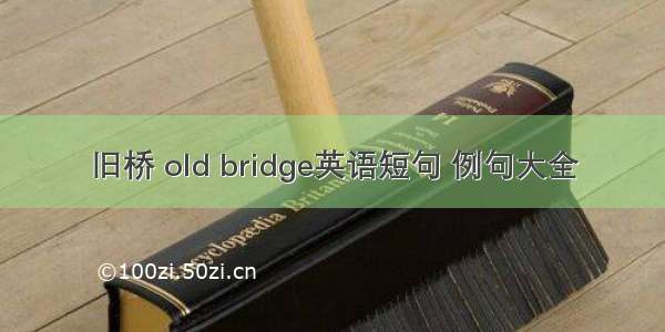 旧桥 old bridge英语短句 例句大全