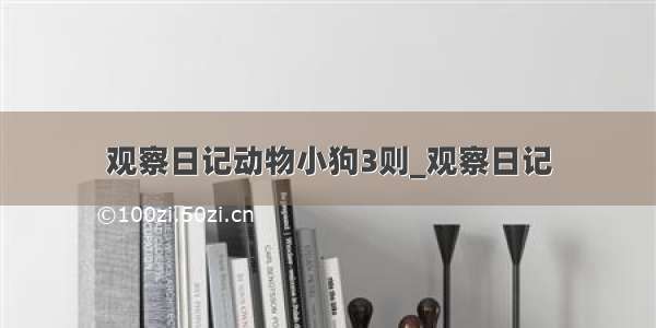 观察日记动物小狗3则_观察日记