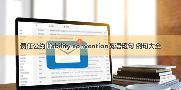 责任公约 liability convention英语短句 例句大全