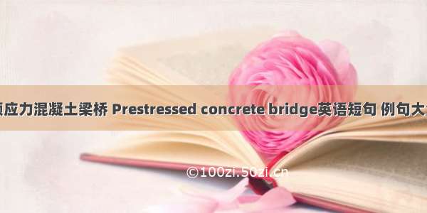 预应力混凝土梁桥 Prestressed concrete bridge英语短句 例句大全