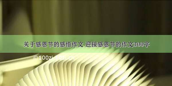 关于感恩节的感悟作文 迎接感恩节的作文300字