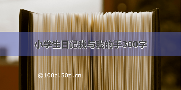 小学生日记我与我的手300字