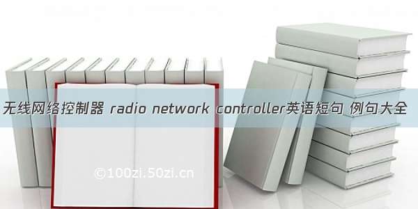 无线网络控制器 radio network controller英语短句 例句大全