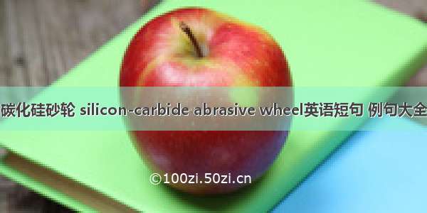 碳化硅砂轮 silicon-carbide abrasive wheel英语短句 例句大全