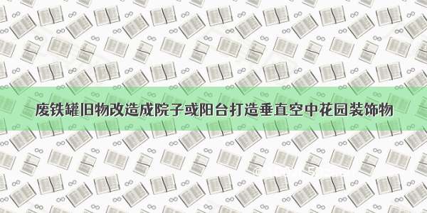 废铁罐旧物改造成院子或阳台打造垂直空中花园装饰物