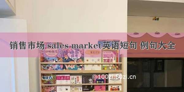 销售市场 sales market英语短句 例句大全