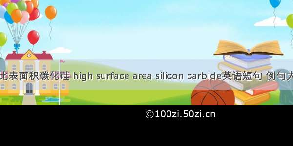 高比表面积碳化硅 high surface area silicon carbide英语短句 例句大全