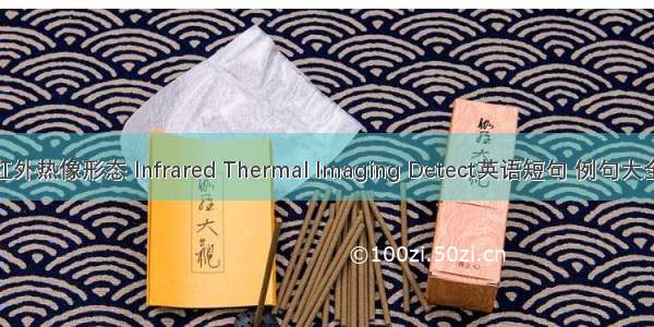 红外热像形态 Infrared Thermal Imaging Detect英语短句 例句大全