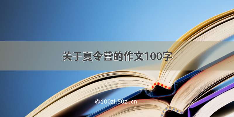 关于夏令营的作文100字