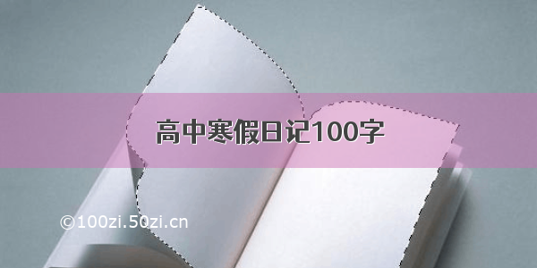 高中寒假日记100字