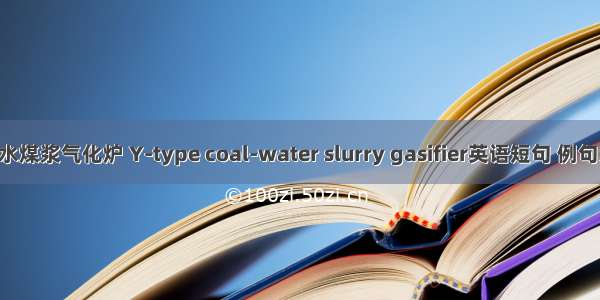 Y型水煤浆气化炉 Y-type coal-water slurry gasifier英语短句 例句大全
