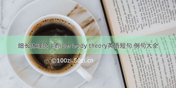 细长体理论 slender body theory英语短句 例句大全