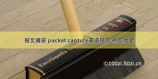 报文捕获 packet capture英语短句 例句大全