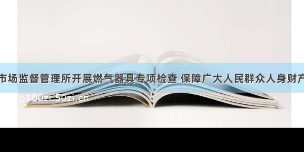 溪美市场监督管理所开展燃气器具专项检查 保障广大人民群众人身财产安全