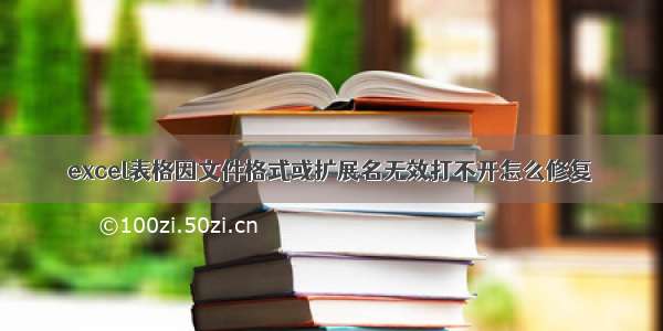 excel表格因文件格式或扩展名无效打不开怎么修复