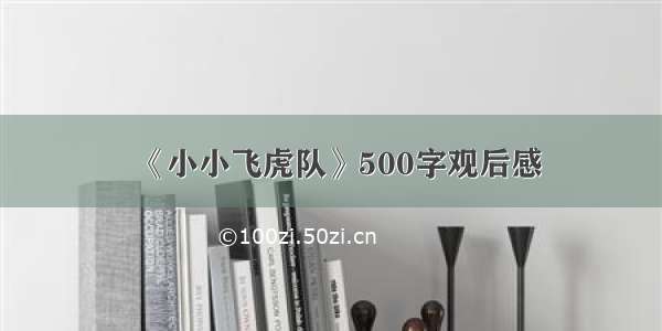 《小小飞虎队》500字观后感