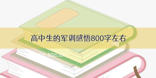 高中生的军训感悟800字左右